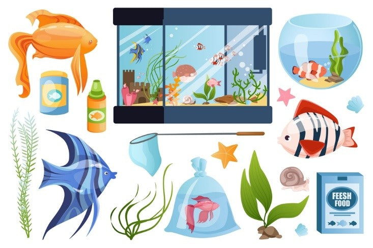 accessories for fish bowl AWXZOM Tank Decorations (fish tank not included), aquarium coral decorations and Aquarium Artificial Plastic Plants Set, betta fish tank coral ornaments aquarium coral Aquarium Dcor : Pet Supplies a goldfish or other small freshwater fish. Plastic Fish Bowl (12 Count)